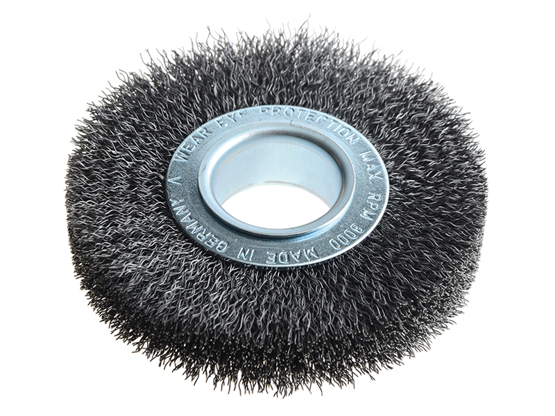 LES323162 - Wheel Brush D100mm x W20-22 x 30 Bore Set 1 Steel Wire 0.30