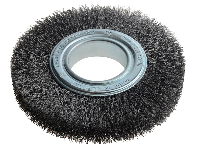 LES345162 - Wheel Brush D150mm x W23-25 x 50 Bore Set 3 Steel Wire 0.30