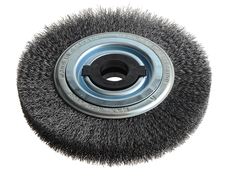 LES366162 - Wheel Brush D200mm x W28-32 x 80 Bore Set 4 +1 Steel Wire 0.3