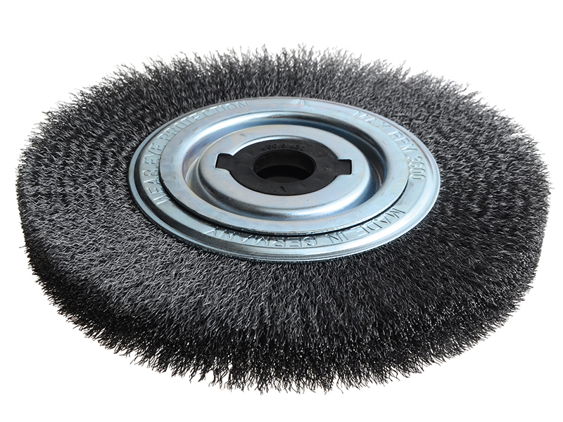 Wheel Brush D250mm x W30-35 x 100 Bore Set 4 +1 Steel Wire 0.3