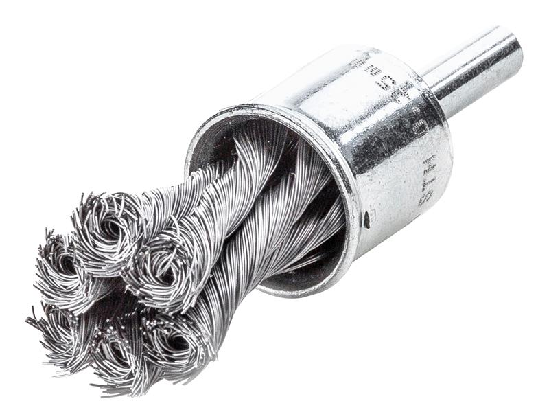 Knot End Brush with Shank 29mm 0.35 Steel Wire