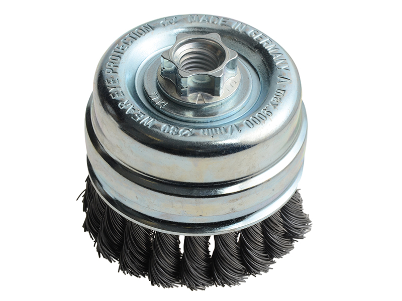 LES484217 - Knot Cup Brush 80mm M14x2 0.50 Steel Wire