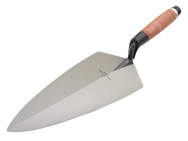 M/T19L10 - 19L Philadelphia Pattern Brick Trowel Leather Handle 10in