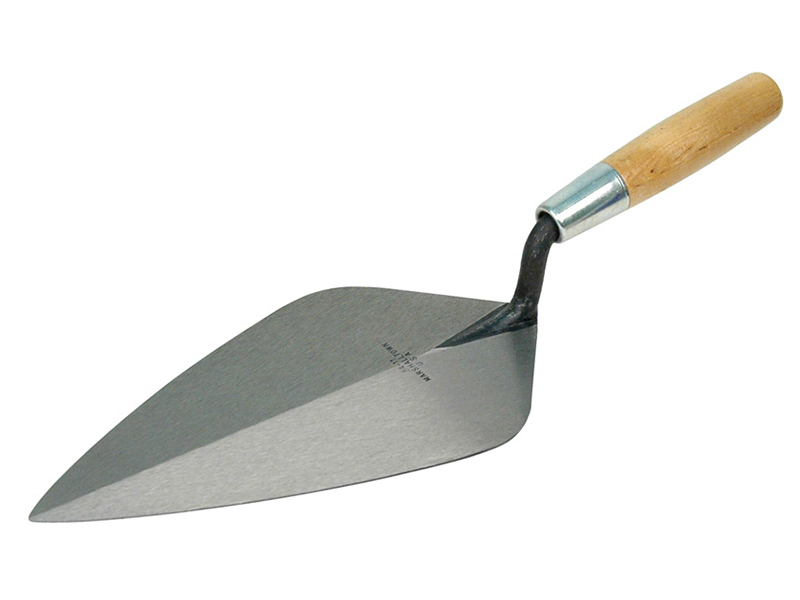 M/T341012 - 34 Wide London Pattern Brick Trowel - Wooden Handle 10.1/2in