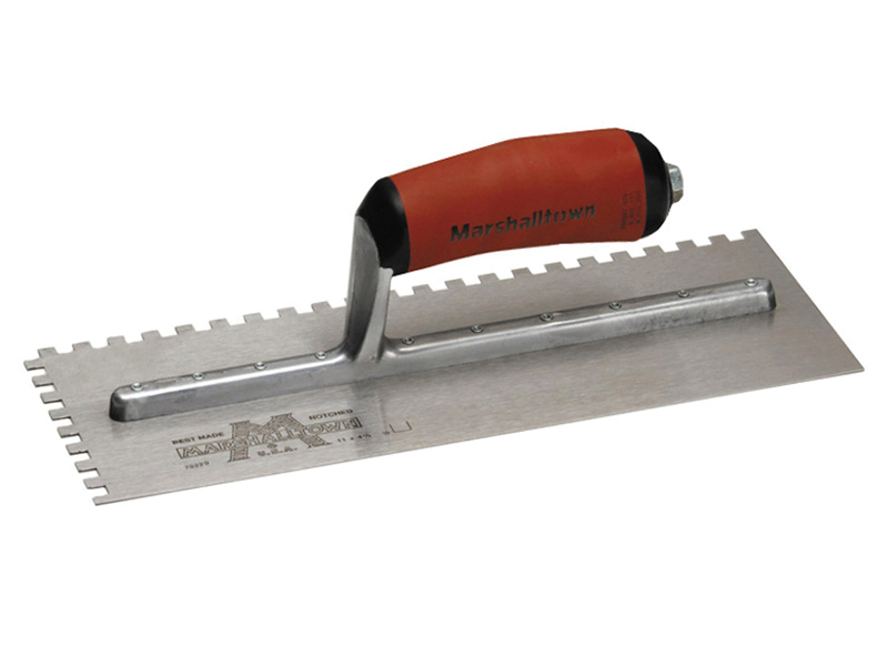 M/T702SD - M702SD Notched Trowel Square 1/4in DuraSoft Handle 11 x 4.1/2in