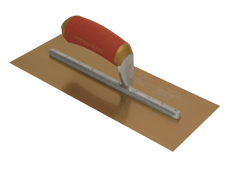 MPB7GSD Pre-Worn PermaShape Finishing Gold S/S Trowel DuraSoft 12 x 5in