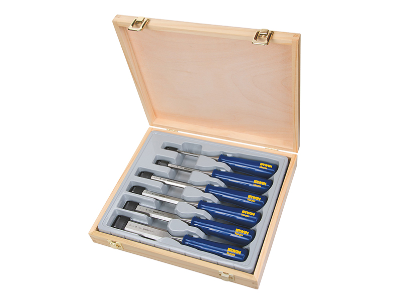 M444 Bevel Edge Chisel Blue Chip Handle Set 6 Piece