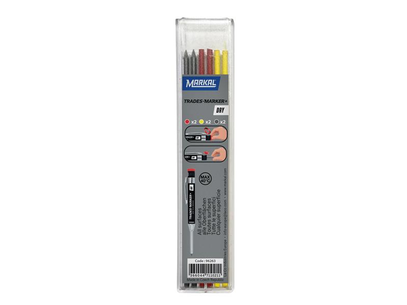 TRADES-MARKER DRY Assorted Refills (Pack 6)
