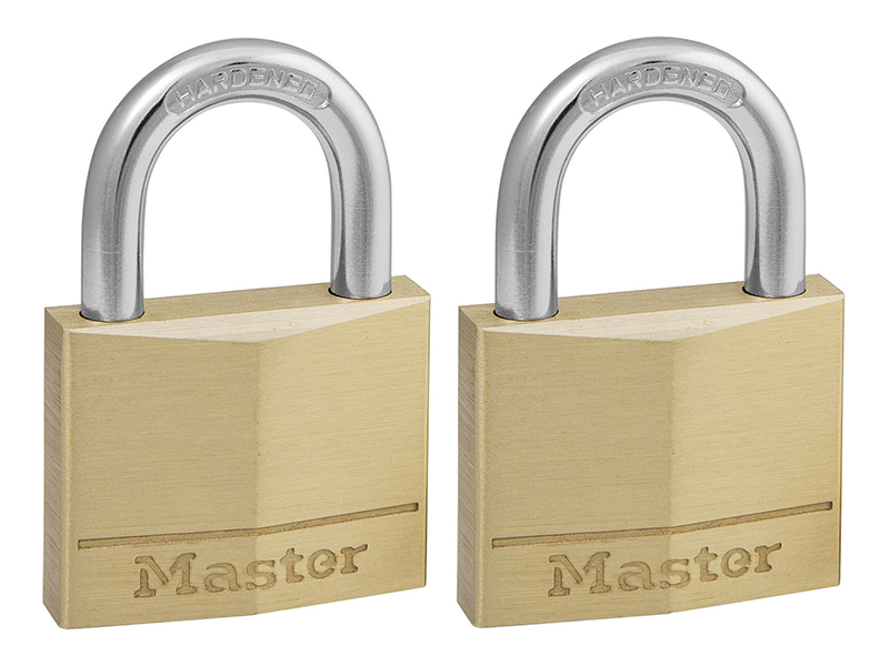 MLK140T - Solid Brass 40mm Padlock 4-Pin - Keyed Alike x 2