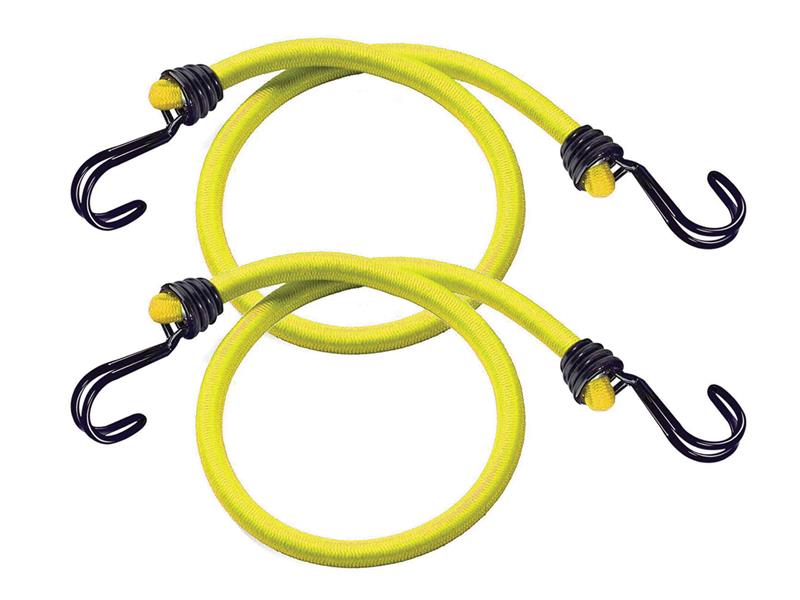 MLK3022E - Twin Wire Bungee Cord 100cm Yellow 2 Piece