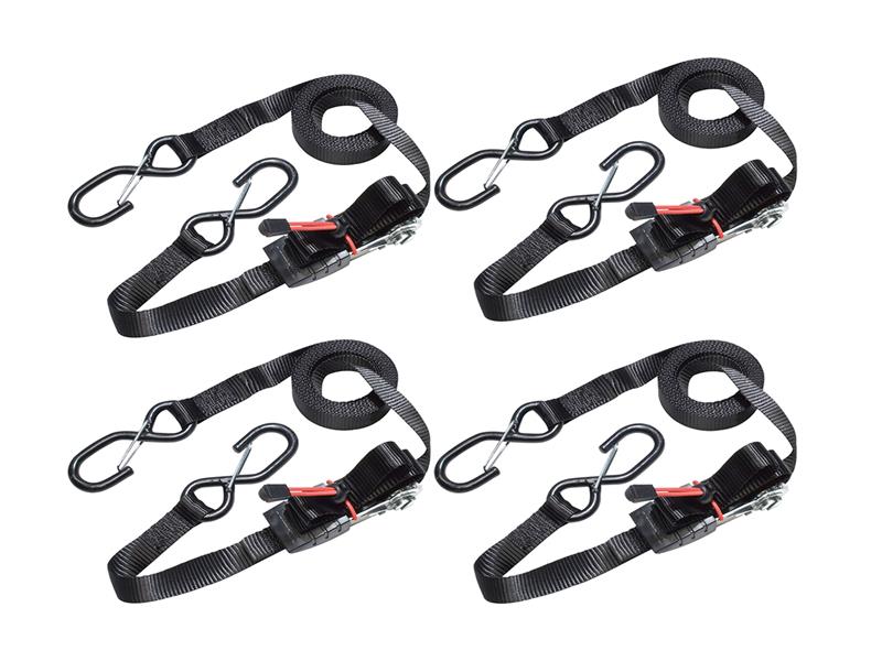 MLK3056E - Ratchet Tie-Down S-Hooks 4.25m 4 Piece