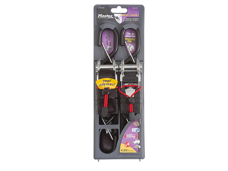 MLK3066E - Ratchet Tie-Down S-Hooks 4.25m 2 Piece