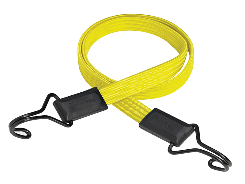 MLK3226E - Flat Bungee 100cm Yellow Double Hook