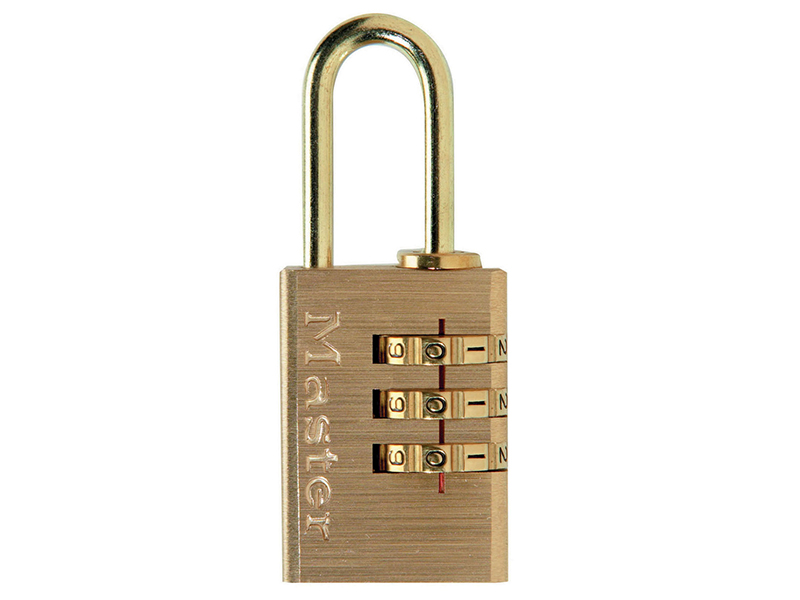 MLK620 - Brass Finish 20mm 3-Digit Combination Padlock