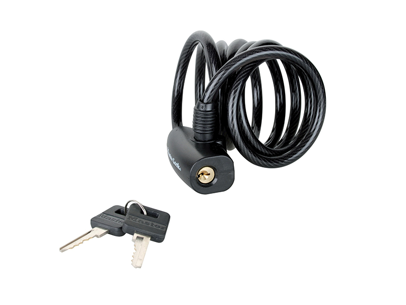 MLK8126E - Black Self Coiling Keyed Cable 1.8m x 8mm