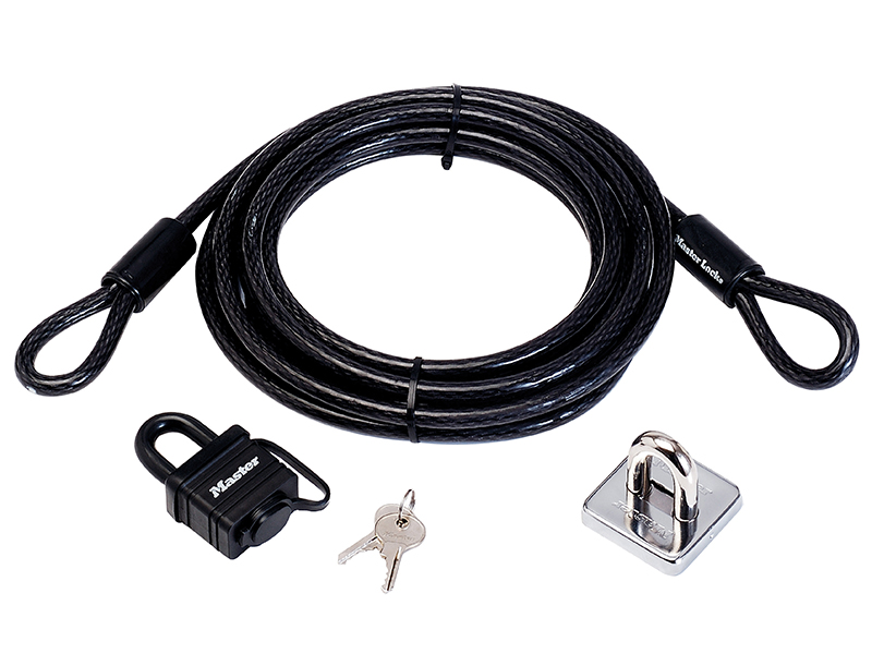 MLK8271E - Garden Security Kit with Lock Anchor & Cable 4.5m