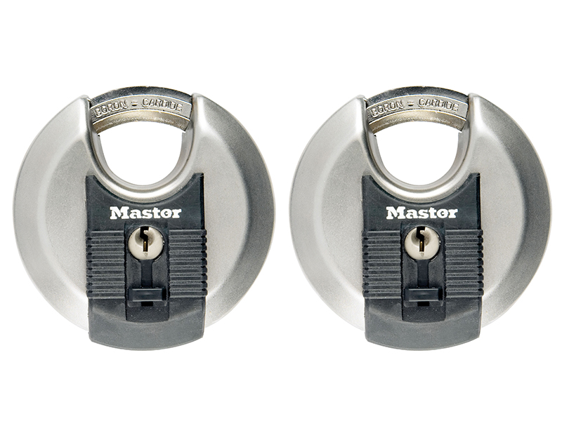 MLKM40T - Excell Stainless Steel Discus 70mm Padlock Keyed Alike x 2