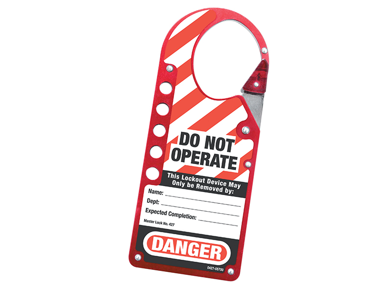 MLKS427 - Snap-on Hasp Lockout Labelled