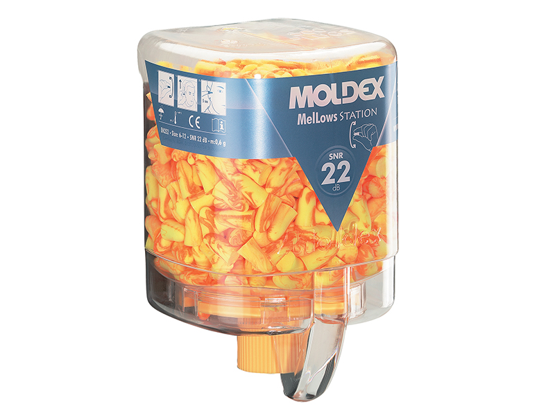 MOL7625 - Disposable Foam Earplugs Mellows Station (250 Pairs) SNR 22 dB