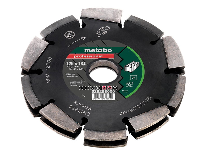 MPT628298 - 2 Row Professional UP Universal Wall Chaser Blade 125 x 18 x 22.23mm