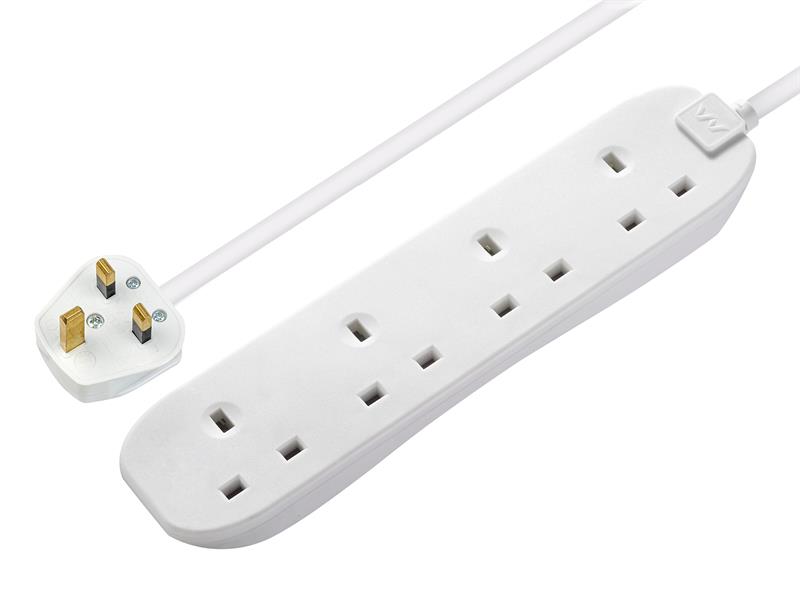 MSTBFG5 - Extension Lead 240V 4-Gang 13A White 5m