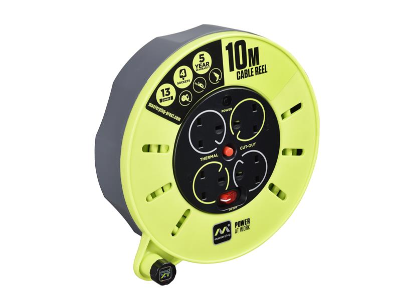MSTCMU10134 - PRO-XT Cassette Cable Reel 240V 13A 4-Socket 10m