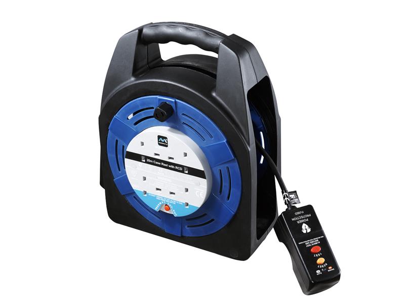 Case Reel 240V 13A 4-Socket RCD & Thermal Cut-Out 20m