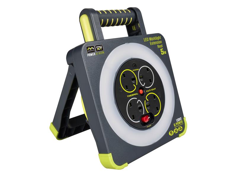 MSTWLU05134 - Work Light Cable Reel 240V 13A 4-Socket 5m