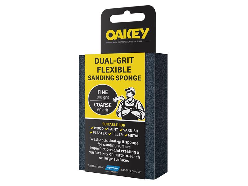 OAK58593 - Dual-Grit Flexible Sanding Sponge Fine/Coarse