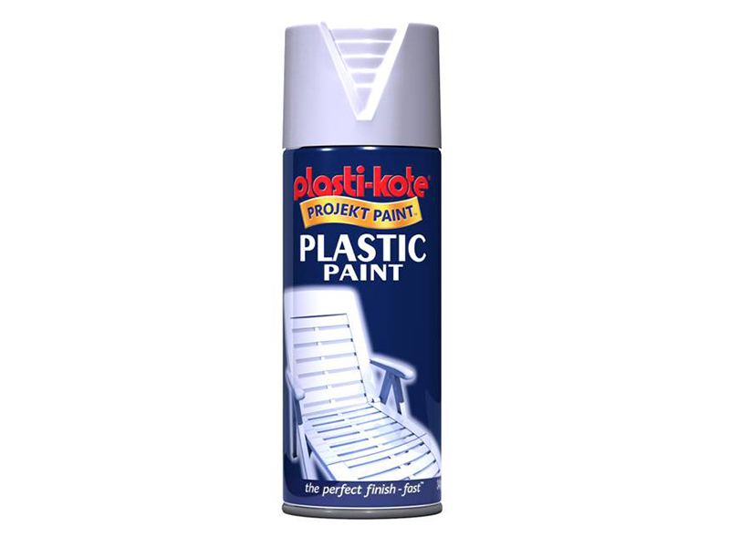 PKT10607 - Plastic Paint Spray White Gloss 400ml