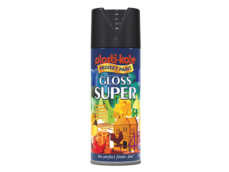 PKT1100 - Gloss Super Spray Black 400ml