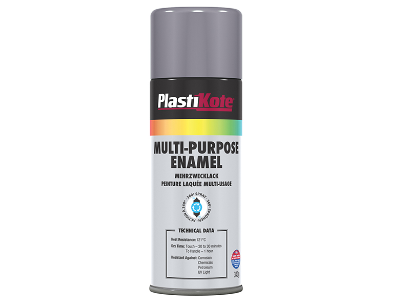 PKT60105 - Multi Purpose Enamel Spray Paint Gloss Grey 400ml