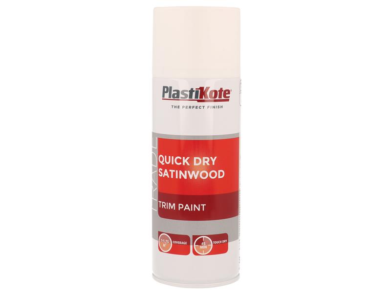 PKT71006 - Trade Quick Dry Trim Spray Satinwood White 400ml