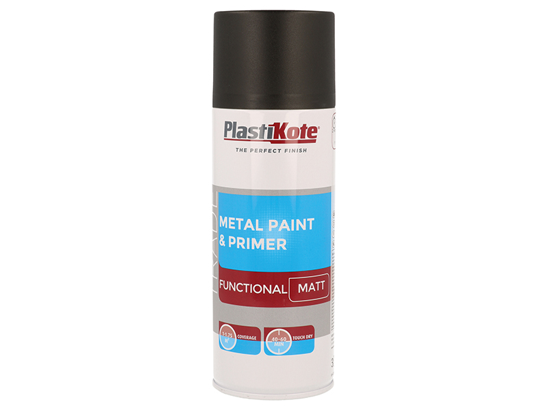 PKT71023 - Trade Metal Spray Paint & Primer Matt Black 400ml
