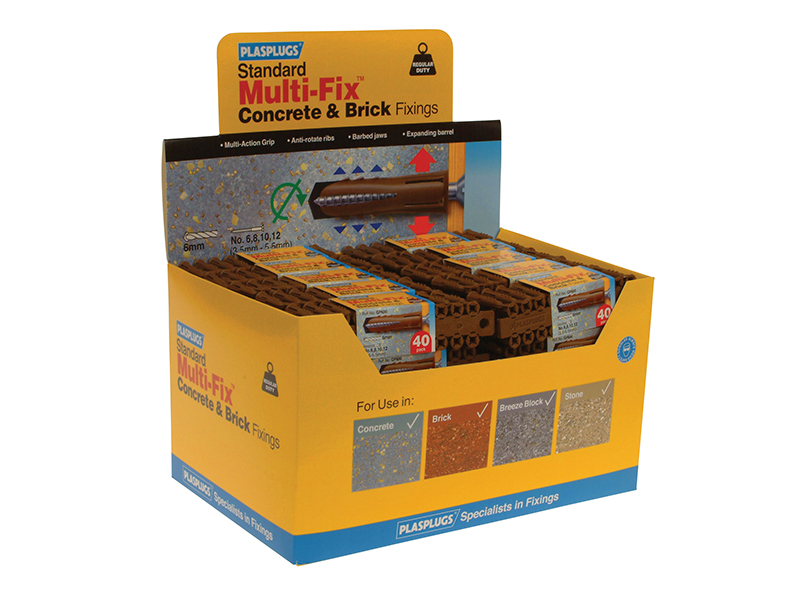 PLAGP600 - GP600 General-Purpose Fixings (50 Packs x 40 Plugs)