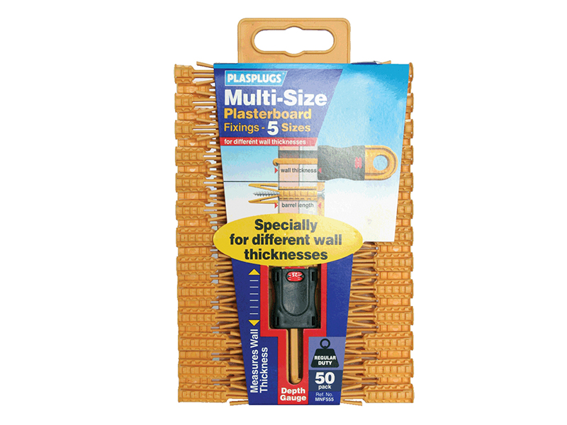 PLAMNF555 - Multi-Size Plasterboard Fixings (50)