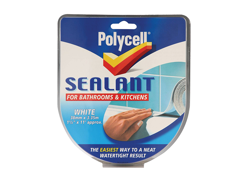 PLCSSBKWH41 - Sealant Strip Kitchen / Bathroom White 41mm