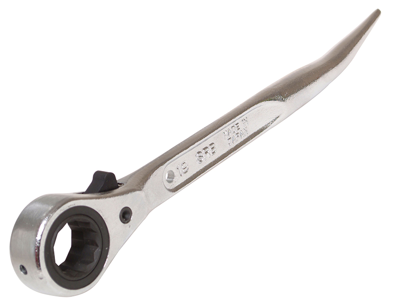 604 Reversible Ratchet Scaffold Spanner 19 x 21mm Steel