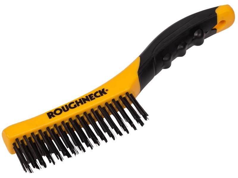 ROU52044 - Shoe Handle Wire Brush Soft Grip 255mm (10in)