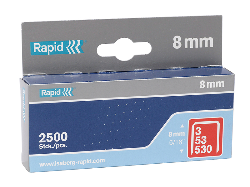 RPD538B2500 - 53/8B 8mm Galvanised Staples Box 2500