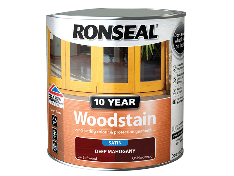 10 Year Woodstain Deep Mahogany 2.5 litre