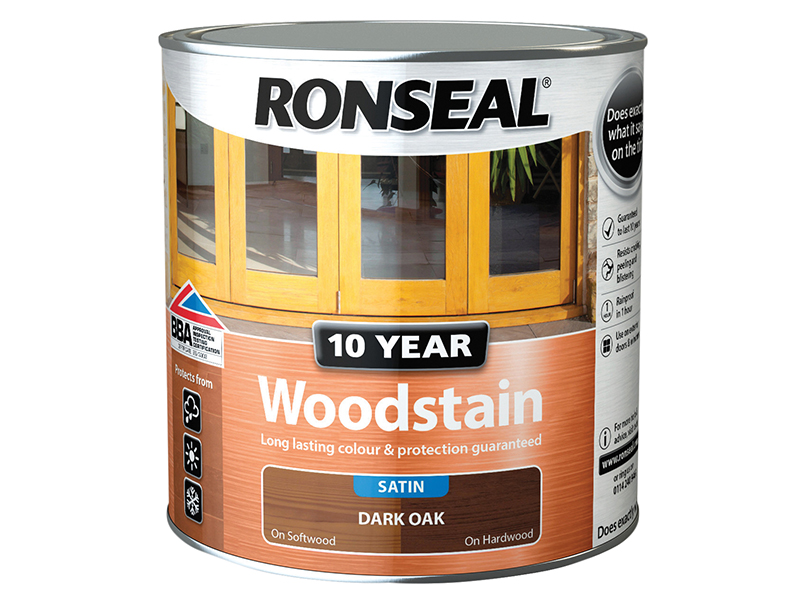 10 Year Woodstain Dark Oak 2.5 litre