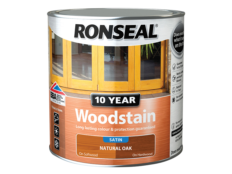 10 Year Woodstain Natural Oak 2.5 litre
