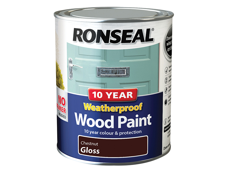 RSL38775 - 10 Year Weatherproof Wood Paint Chestnut Gloss 750ml