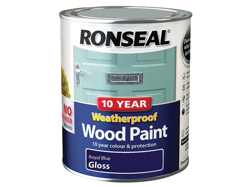 RSL38777 - 10 Year Weatherproof Wood Paint Royal Blue Gloss 750ml