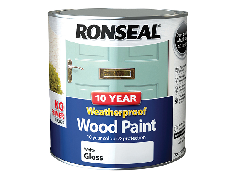 RSL38782 - 10 Year Weatherproof Wood Paint White Gloss 2.5 litre