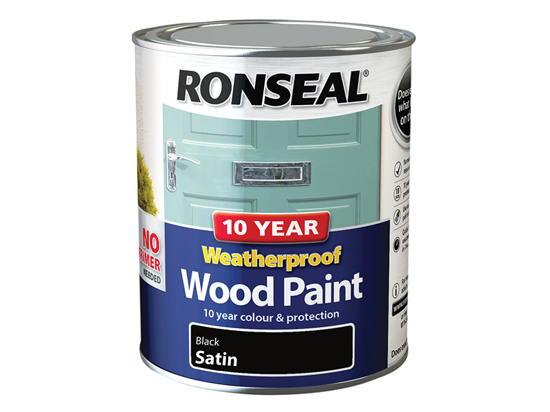 RSL38786 - 10 Year Weatherproof Wood Paint Black Satin 750ml