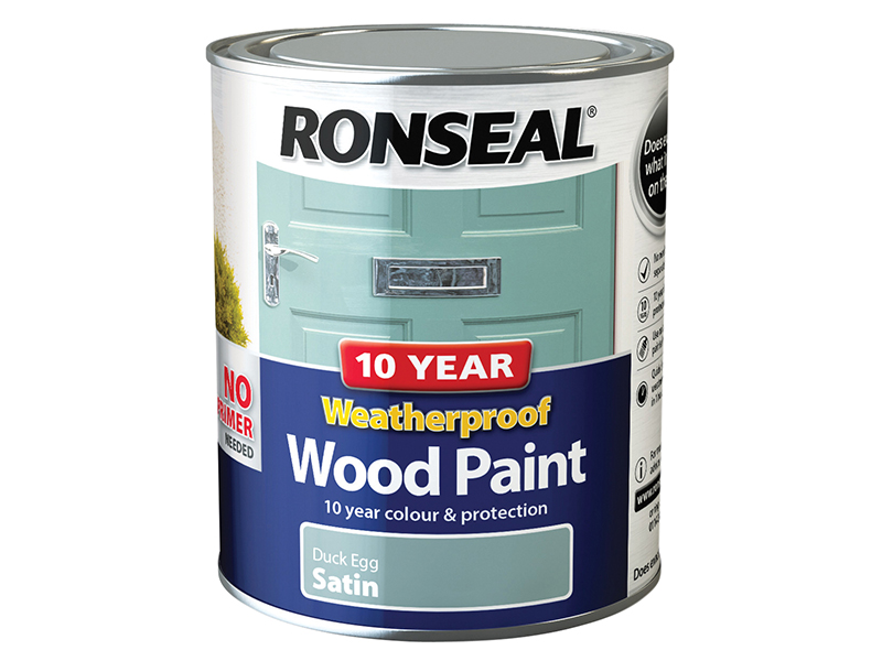 RSL38792 - 10 Year Weatherproof Wood Paint Duck Egg Blue Satin 750ml
