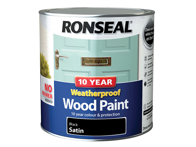 RSL38794 - 10 Year Weatherproof Wood Paint Black Satin 2.5 litre