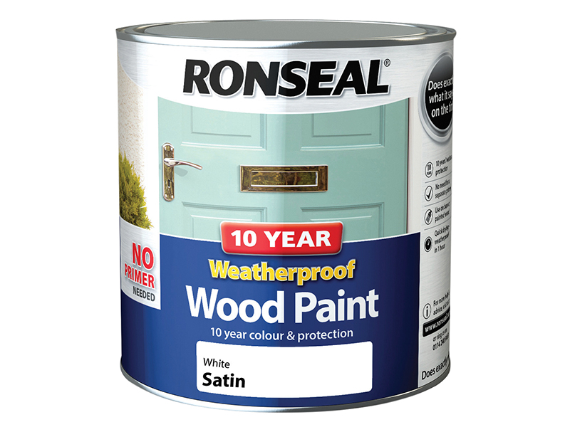 RSL38795 - 10 Year Weatherproof Wood Paint White Satin 2.5 litre